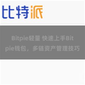 Bitpie轻量 快速上手Bitpie钱包，多链资产管理技巧