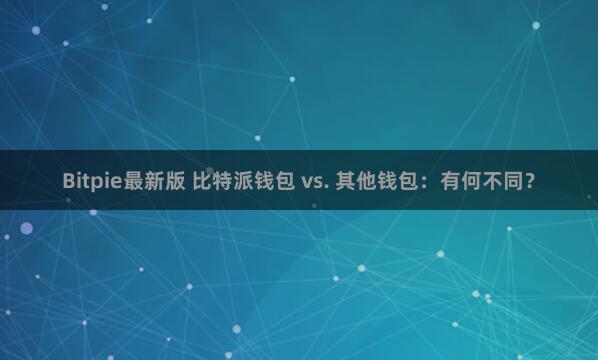 Bitpie最新版 比特派钱包 vs. 其他钱包：有何不同？