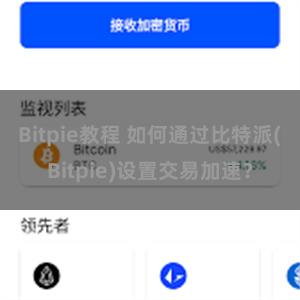 Bitpie教程 如何通过比特派(Bitpie)设置交易加速？