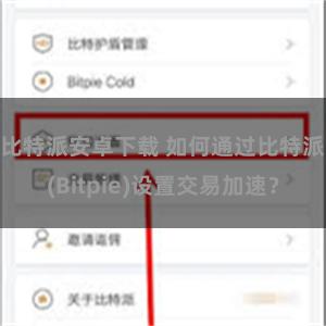 比特派安卓下载 如何通过比特派(Bitpie)设置交易加速？