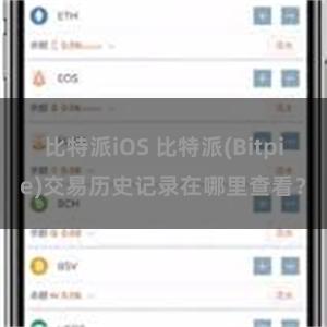 比特派iOS 比特派(Bitpie)交易历史记录在哪里查看？