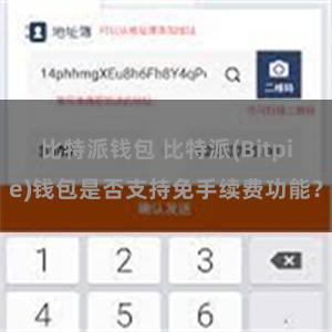 比特派钱包 比特派(Bitpie)钱包是否支持免手续费功能？