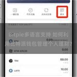Bitpie多语言支持 如何利用比特派钱包管理个人理财？