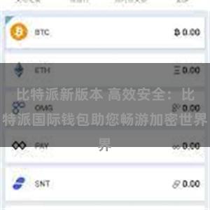 比特派新版本 高效安全：比特派国际钱包助您畅游加密世界