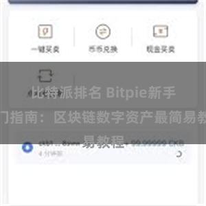 比特派排名 Bitpie新手入门指南：区块链数字资产最简易教程